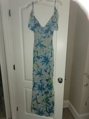 Seven Wonders Blue Floral Slip Dress - Lightweight Summer Dress